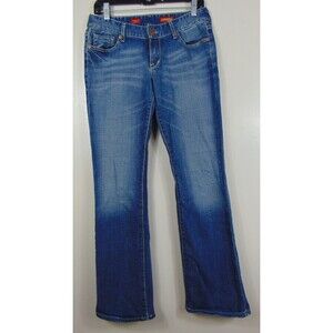 Express Jeans Stella Bootcut Womens Size 6 Denim Low Rise Dark Wash 31 x 31